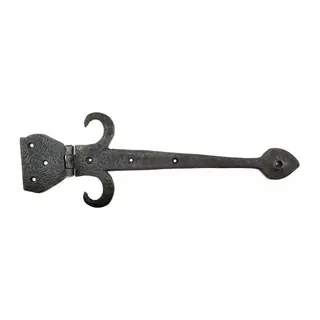 Antika Tarz Dekoratif Pirinç Kuyruklu Çanak Menteşe - 137x390 Mm, Oksit