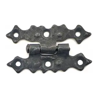 Antika Tarz Dekoratif Pirinç Yıldız Menteşe - 63x36 Mm, Oksit