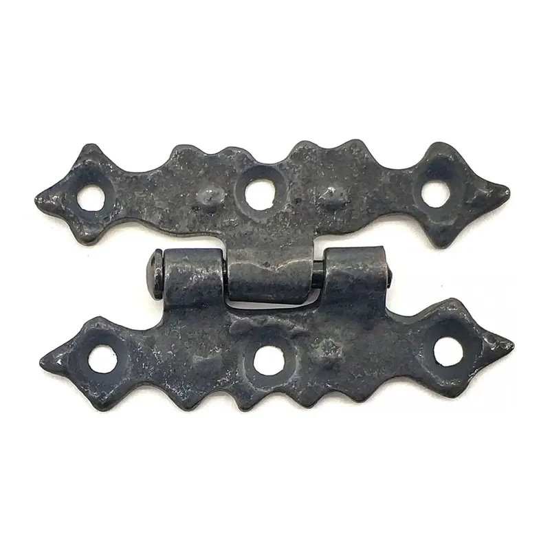 Antika Tarz Dekoratif Pirinç Yıldız Menteşe - 63x36 Mm, Oksit