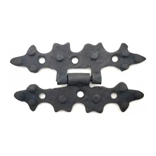Antika Tarz Dekoratif Pirinç Yıldız Menteşe - 84x44 Mm, Oksit
