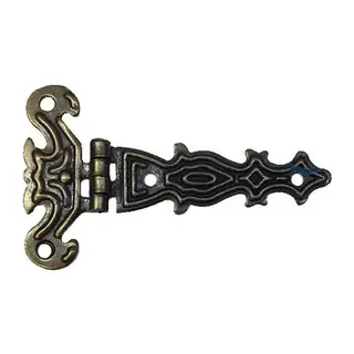 Dekoratif, Sac Tek Kuyruklu Menteşe - 40x68 Mm, Küçük, Antik, 100 Adet