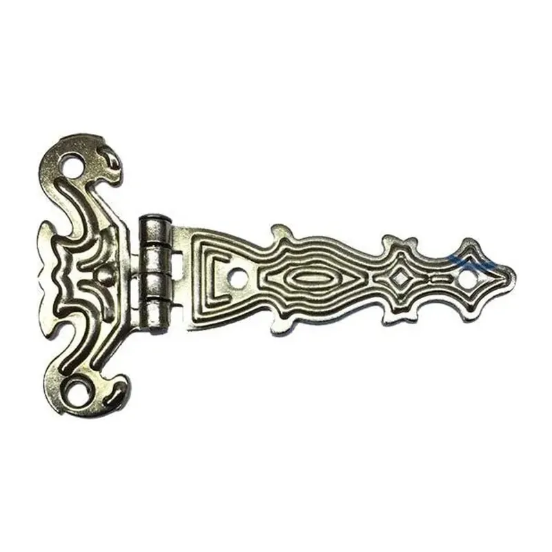 Dekoratif, Sac Tek Kuyruklu Menteşe - 40x68 Mm, Küçük, Nikel, 1 Adet