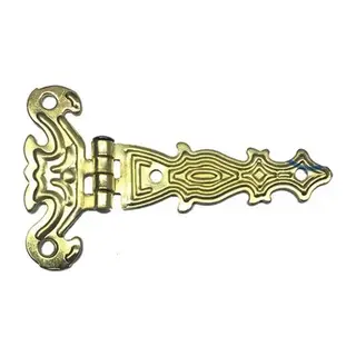 Dekoratif, Sac Tek Kuyruklu Menteşe - 40x68 Mm, Küçük, Sarı, 100 Adet