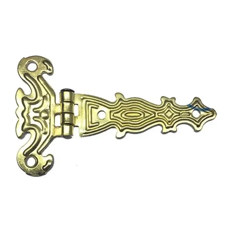 Dekoratif, Sac Tek Kuyruklu Menteşe - 40x68 Mm, Küçük, Sarı, 100 Adet