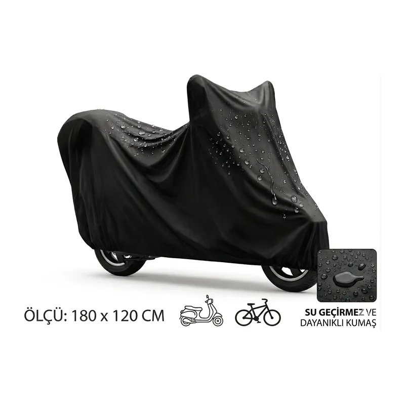 Motosiklet Ve Scooter Koruma Brandası – Su Ve Toz Geçirmez 180x120 Cm