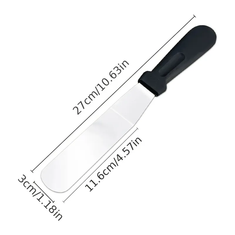 Paslanmaz Çelik L Tipi Pastacı Spatulası – Krema Düzeltme Ve Pasta Şekillendirme Bıçağı