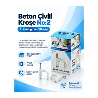 Beton Çivili Kroşe No:2 (2x4 Antigron) – 50 Adet