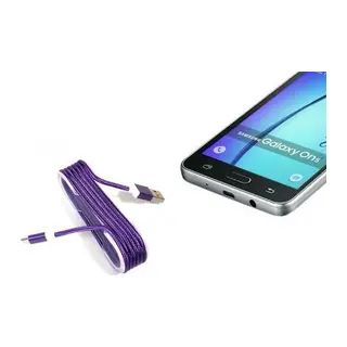 Android Örgü Şeklinde Renkli Çelik Şarj Data Kablosu - Mor