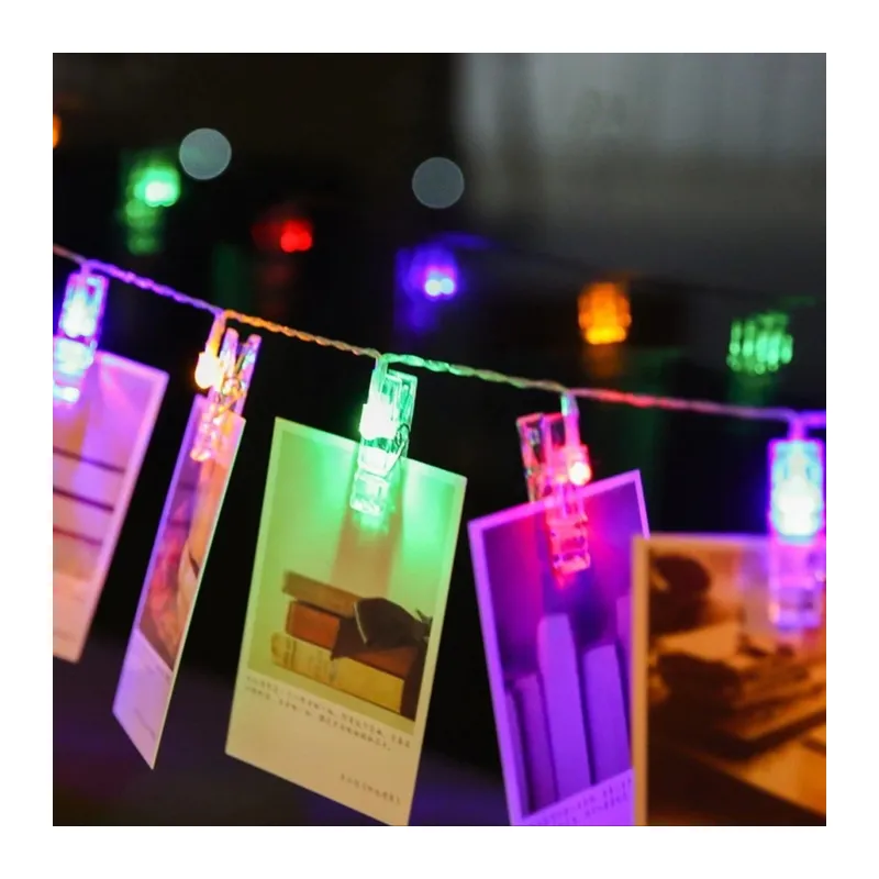 Renkli Işıklı Mandallı Fotoğraf Albümü 10 Lu - Rgb
