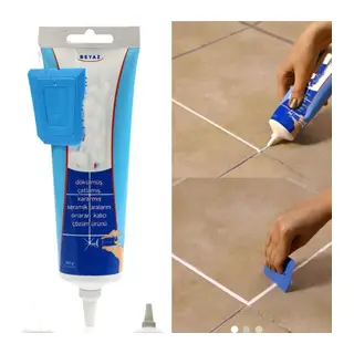 Beyaz Derz Dolgusu - Lavabo Küvet Fayans Derzi Kalemi 380gr Spatula Hediyeli