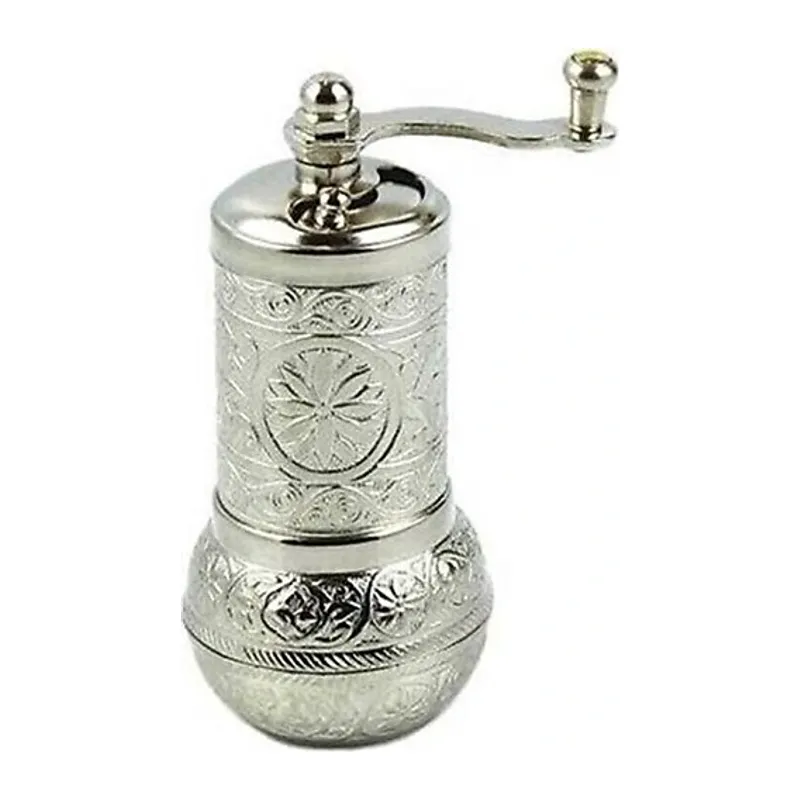 Osmanlı Motifli Kahve Ve Baharat Değirmeni Gümüş