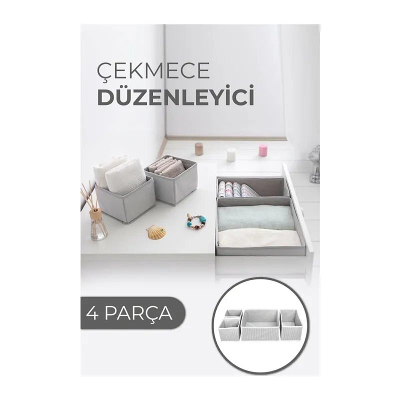 Çekmece Düzenleme Kutu Seti Organizer 4lü Set