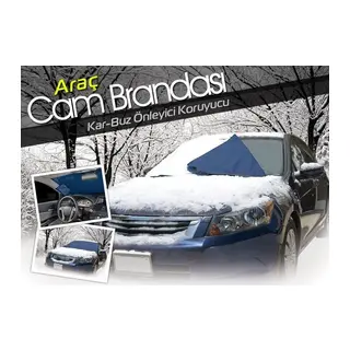 Araç Kar Buz Önleyici Büyük Boy Araç Ön Cam Brandası (150 Cm X 70 Cm)
