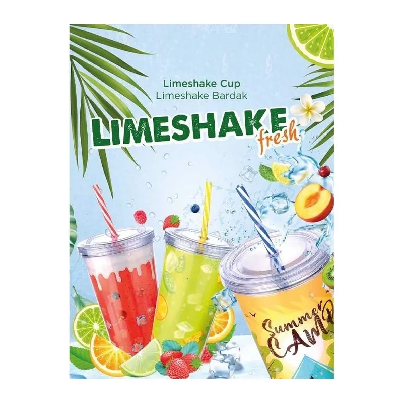Cool Lime Bardağı - Limeshake Bardak 600 Ml