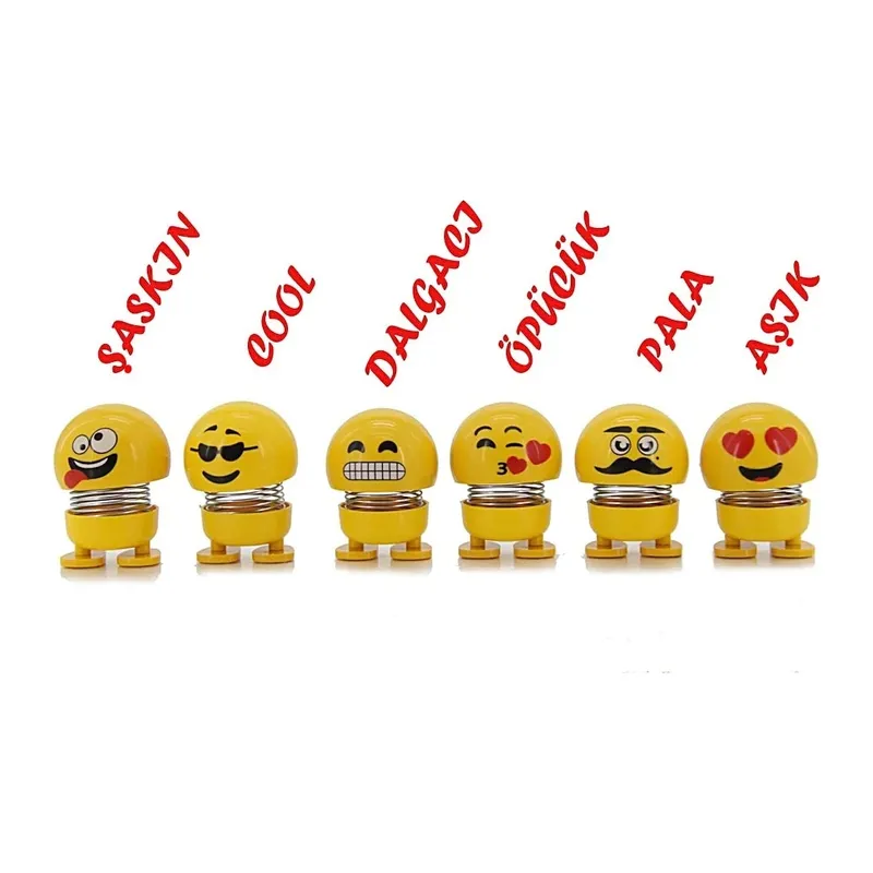 Zıp Zıp Kafalar Sevimli Kafa Sallayan Emojiler Çılgın Kafalar