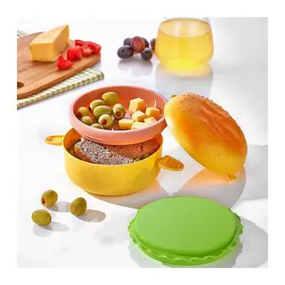 Hamburger Görünümlü Beslenme Ve Saklama Kabı