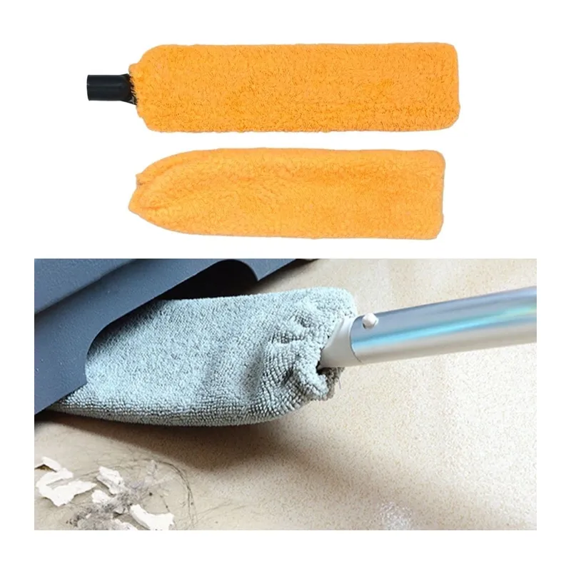 Saplı Mikrofiber Başlıklı Girintili Yüzey Temizleme Mopu Toz Alma Fırçası
