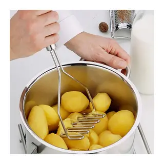 İnox Paslanmaz Metal Patates Ezici Püre Yapıcı 27 Cm