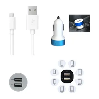 Çift Usb Girişli 3.1 Çıkışlı Seyahat Seti Android / Micro Usb