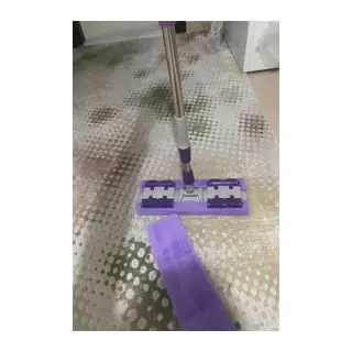 Teleskobik Cam Yer Tavan Silme - İstediğin Bezi Tak Kullan - 4 Mandallı -yedek Bezli Mop Seti