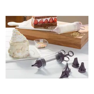 Krema Pompası Seti -pasta Kek Süsleme Krema Şekillendirme Aparatı Seti