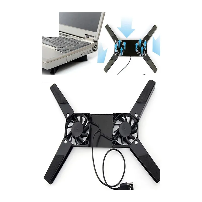 2 Fanlı Notebook Soğutucu Portatif Katlanabilir Laptop Soğutucu Fan Usbli Stand Bilgisayar Fanı