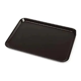 Siyah Midi Boy Plastik Servis Tepsisi Kırılmaz Lokanta Büfe Fast Food Kullanım (44x32 Cm)