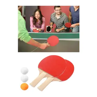 Ping Pong Masa Tenisi Seti Tenis Raketi Seti 2 Raket + 3 Ping Pong Topu Spor Aksesuarları