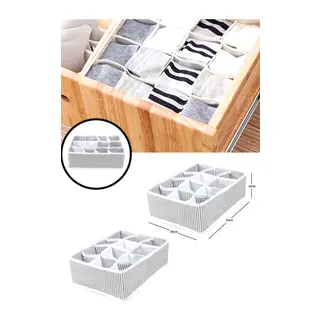 12 Bölmeli Pratik Bölmeli Çekmece Düzenleyici Organizer(iç Çamaşırı Kravat Çorap Düzenleyici)