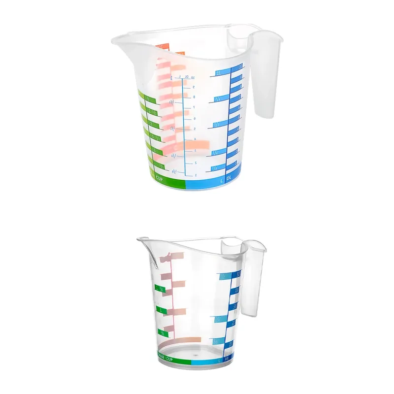 Ölçü Kabı Dereceli Renkli 1000 Ml + 500 Ml Set