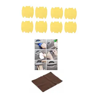 9lu Set Araba Kapı Kolu Koruyucu Çizilme Önleyici Şeffaf Sticker Film Koruma Seti