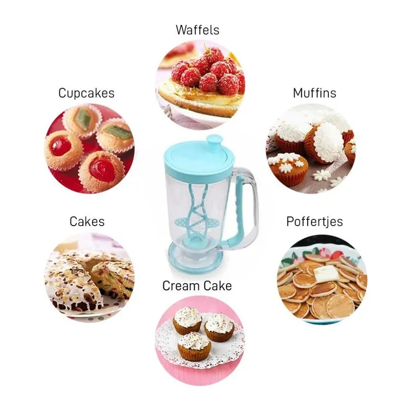 Pancake Machine Mikser Krep Makinesi Hamur Dağıtıcı Mekanizmalı