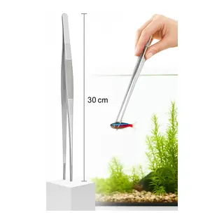 Uzun 30 Cm Çelik Cımbız - Akvaryum Maşası