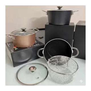 Granit Yanmaz Ve Yapışmaz Fritöz Kızartma Tenceresi 22cm