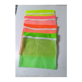 4 Adet 4 Renk Fermuarlı - Hassas Çamaşır Terlik Ayakkabı Yıkama Filesi Büyük Boy