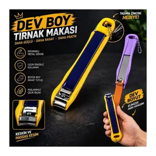 Büyük Boy Tırnak Makası 10 Cm Paslanmaz Çelik Keskin Bıçaklı Ergonomik Tırnak Kesici