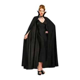 Siyah Renk Yakalı Halloween Pelerini 120 Cm