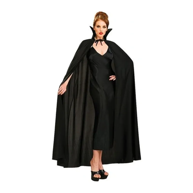 Siyah Renk Yakalı Halloween Pelerini 120 Cm