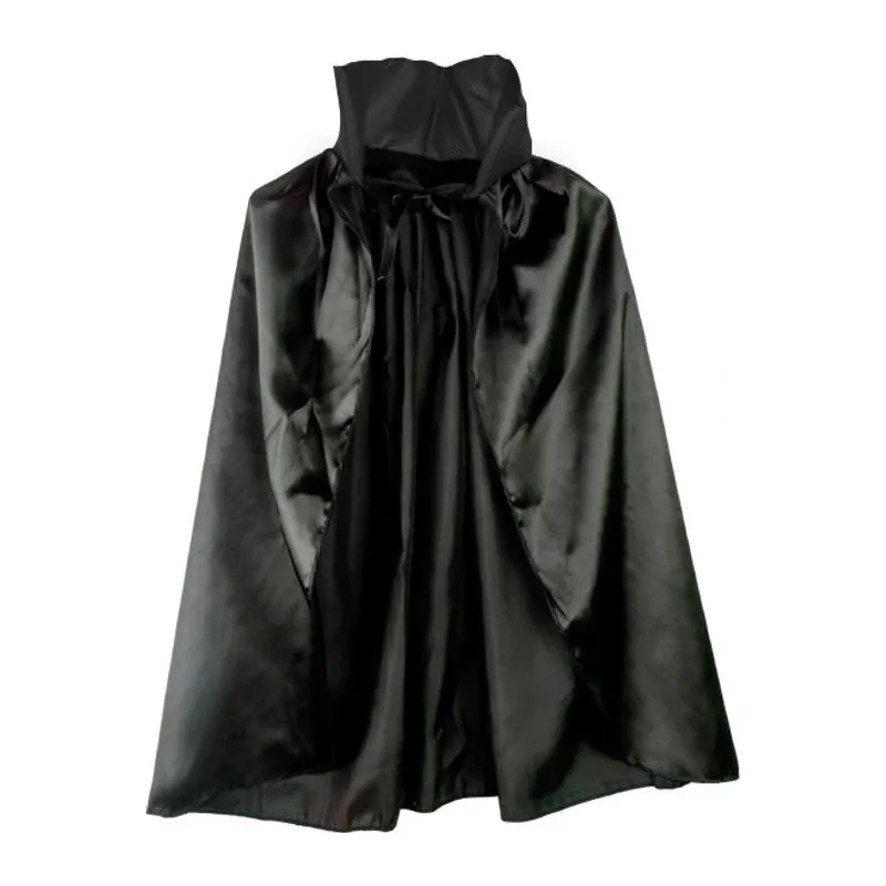 Siyah Renk Yakalı Halloween Pelerini 90 Cm