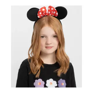 Kırmızı Fiyonklu Minnie Mouse Taç Fare Tacı Kafa Bandı