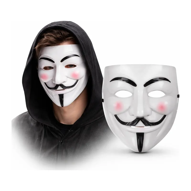 V Mask Premium Vendetta Beyaz Maske (guy Fawkes Stil)