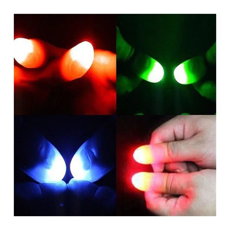 Led Işıklı Renkli Sihirli Parmak Işıklı Parmak Şaka Parmak 1 Adet