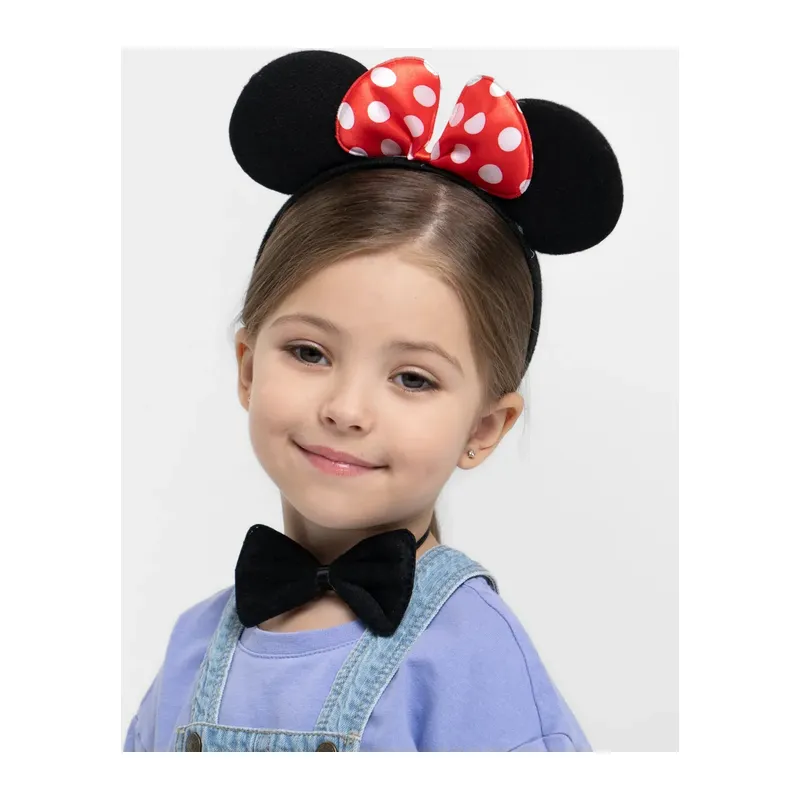 Minnie Mouse Kostüm Seti Taç Kuyruk Papyon Gösteri Seti