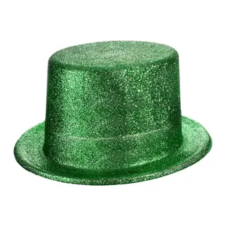 Yeşil Simli Glitter Silindir Parti Şapkası