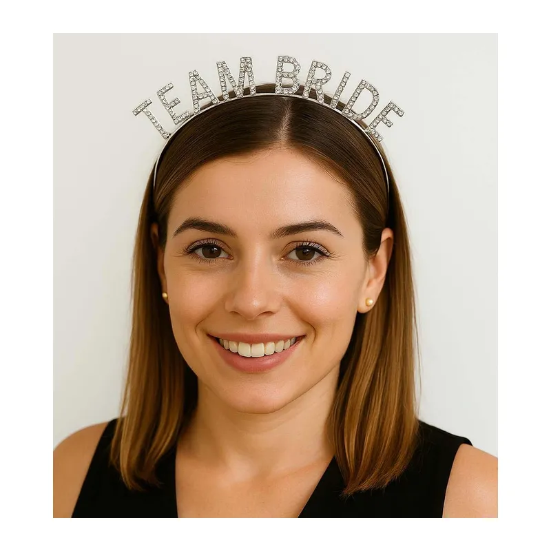 Gümüş Renk Team Bride Taç Plastik – Gelin Ve Nedime Tacı