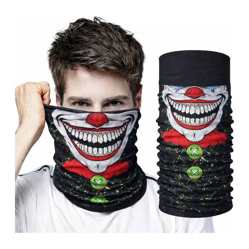 Joker Yüz Baskılı Baf Bandana - Çok Amaçlı Boyunluk Bandana 2 No