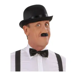 Charlie Chaplin Stil Yetişkin Şapkası – Siyah Melon Parti Şapkası