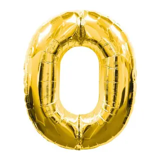 0 Rakamlı Folyo Balon Gold Renk 40 İnç