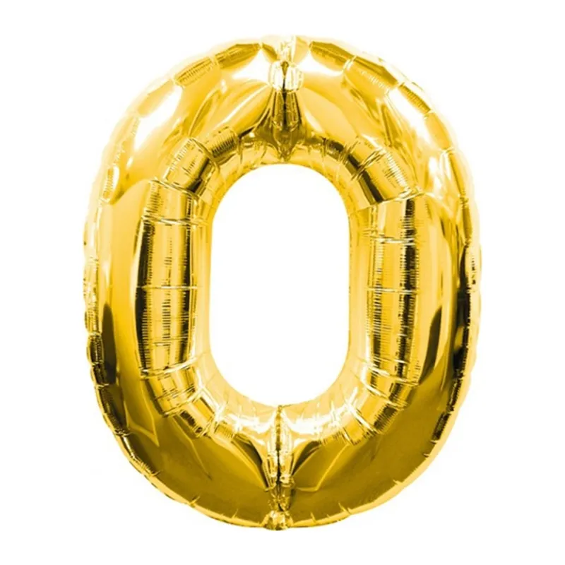 0 Rakamlı Folyo Balon Gold Renk 40 İnç