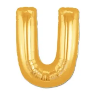 U Harf Folyo Balon Altın Renk 40 İnç